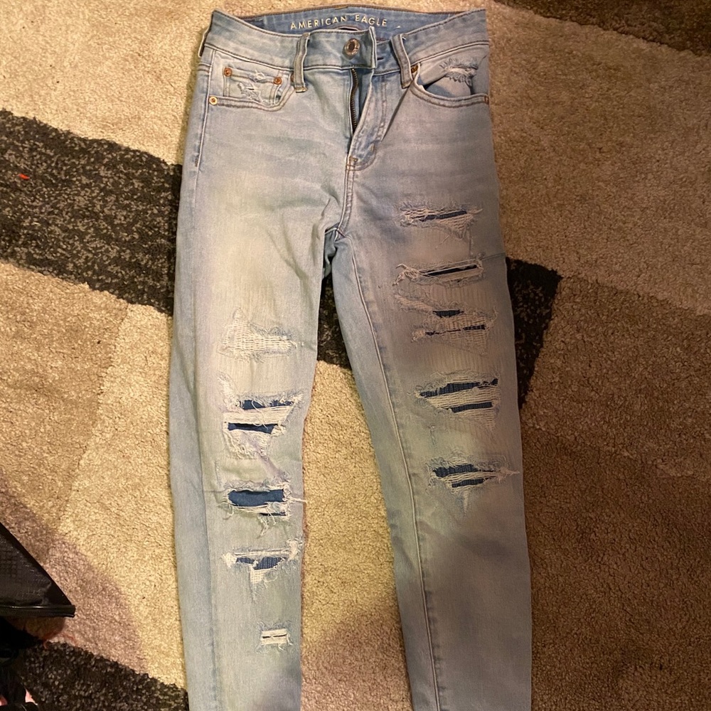 Distressed American Eagle Skinny Jeans